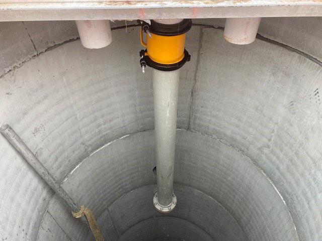 interior of wastewater treament facility